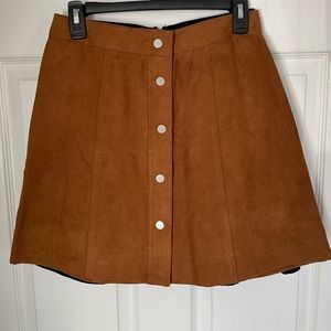 Suede skirt